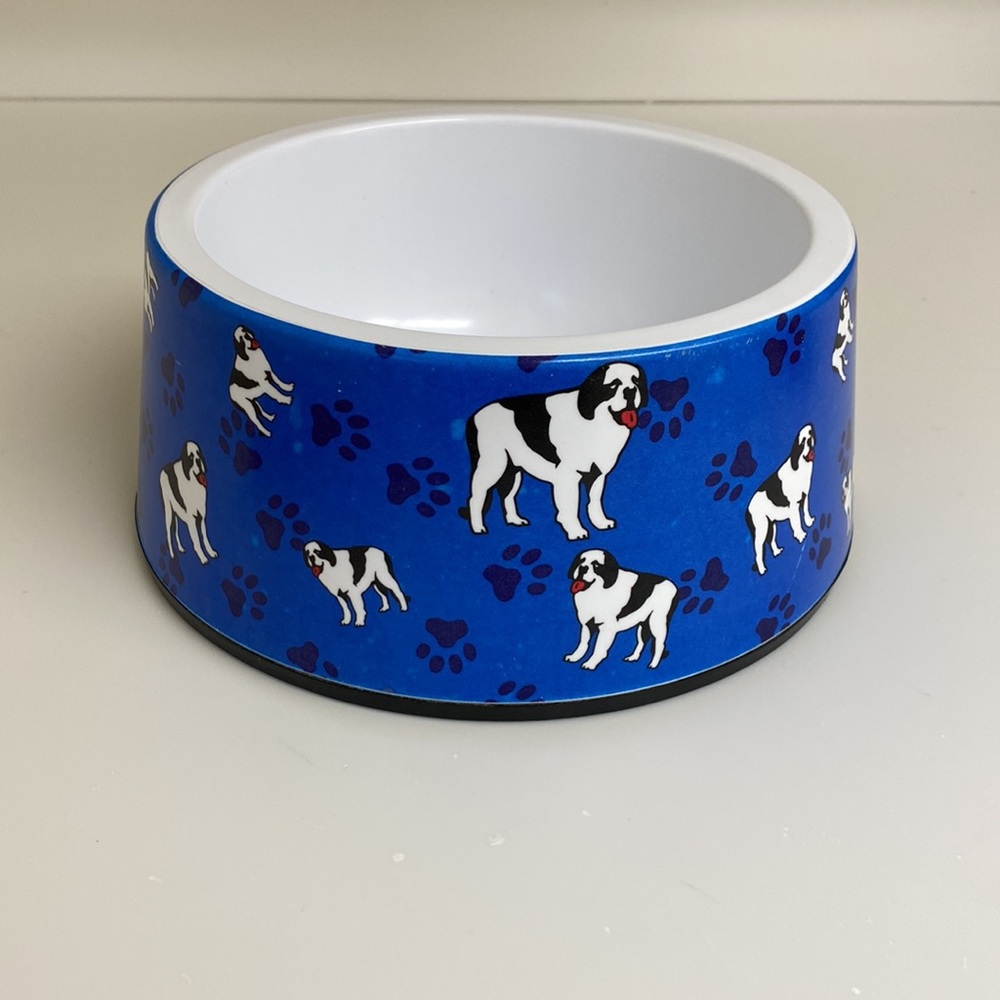 BIG DOG Sportswear Dog and Paw Print, Blue, Food & Water Dog Bowl VTG 2000 - Picture 9 of 9